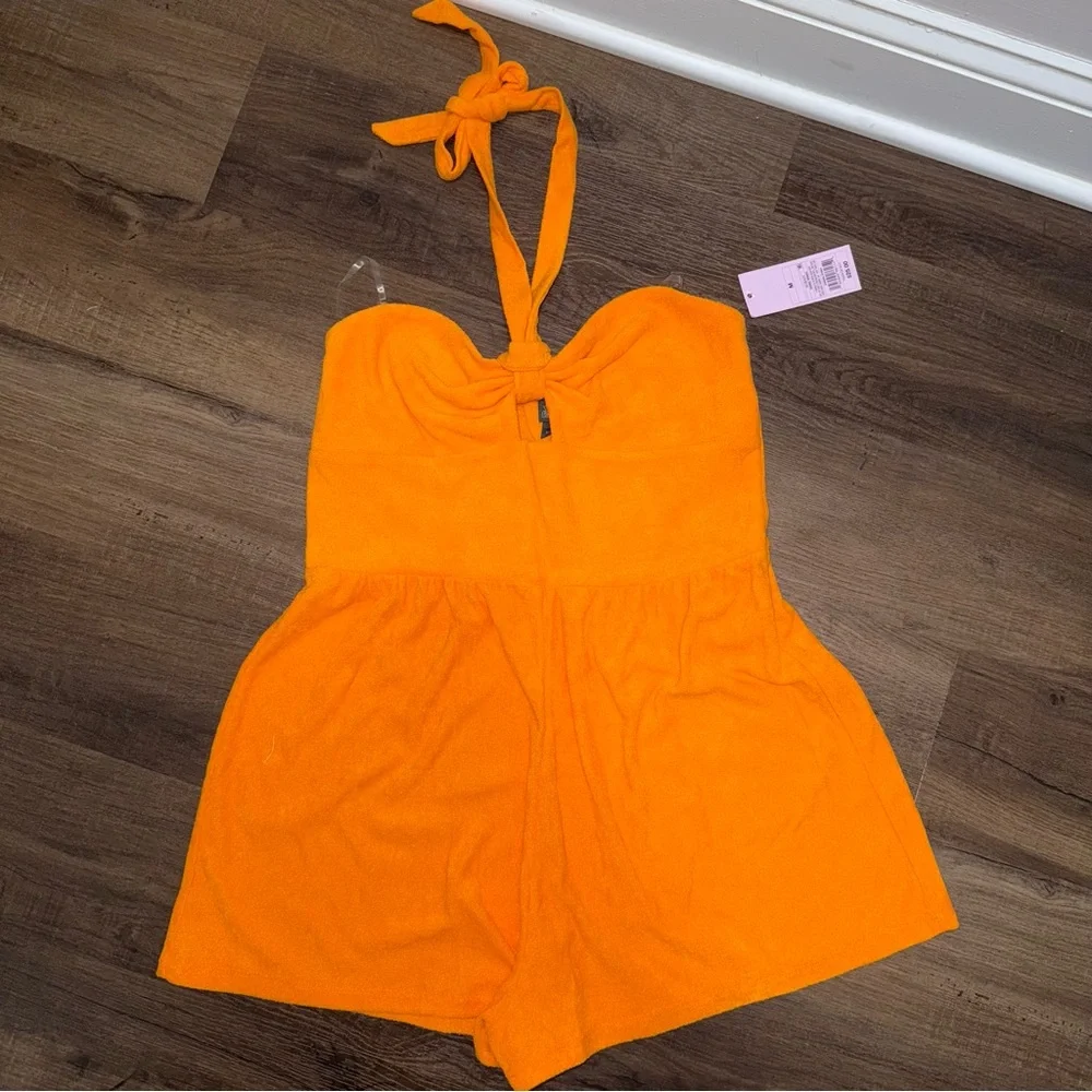 NWT Target Wild Fable Orange Terrycloth Convertible Swimsuit Coverup